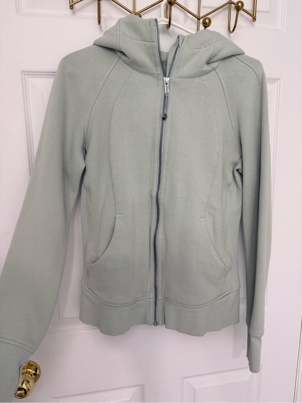 Lululemon Scuba Full-Zip Hoodie — Pelican — Size 8